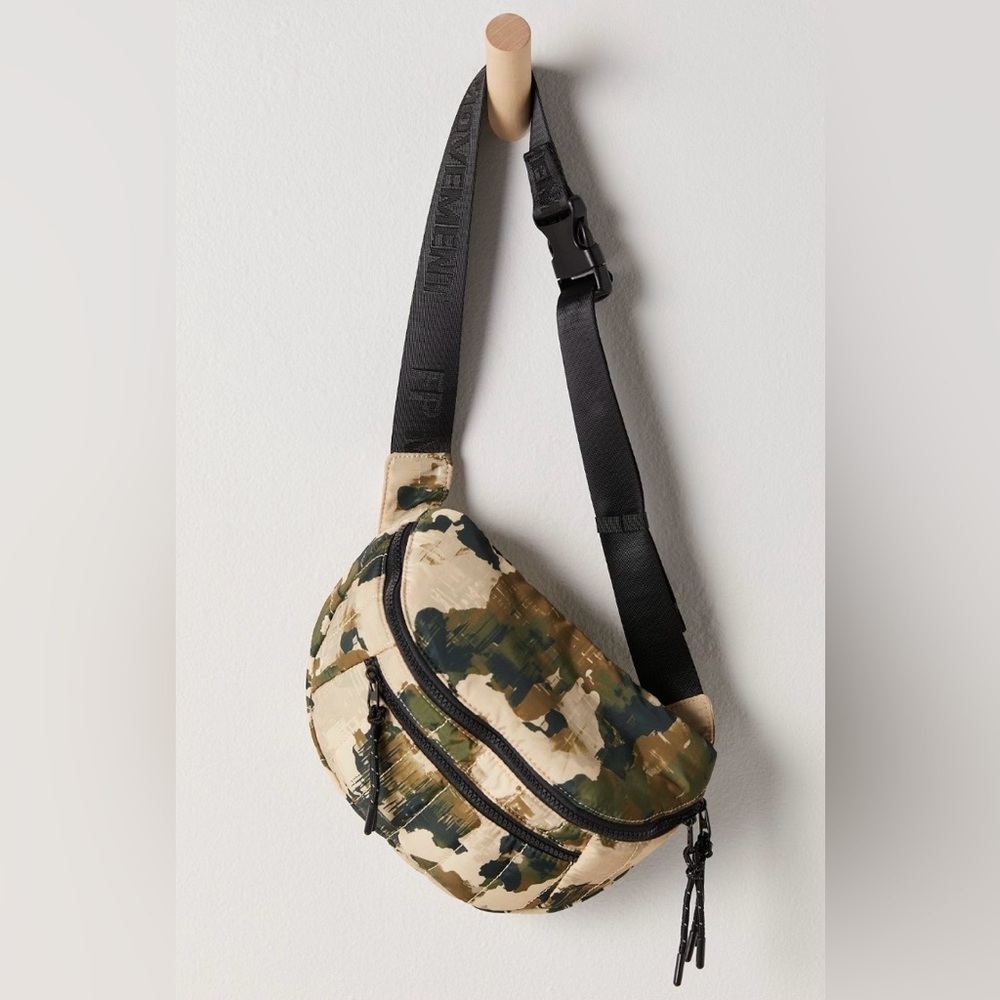 Free People Movement Quilted Print Sling Bag Camo NEW